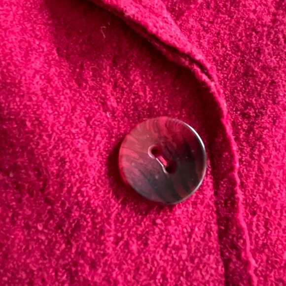 J. Jill Blazer Jacket Red Wool blend Short Cardigan Notch Lapel-XS - Picture 6 of 11